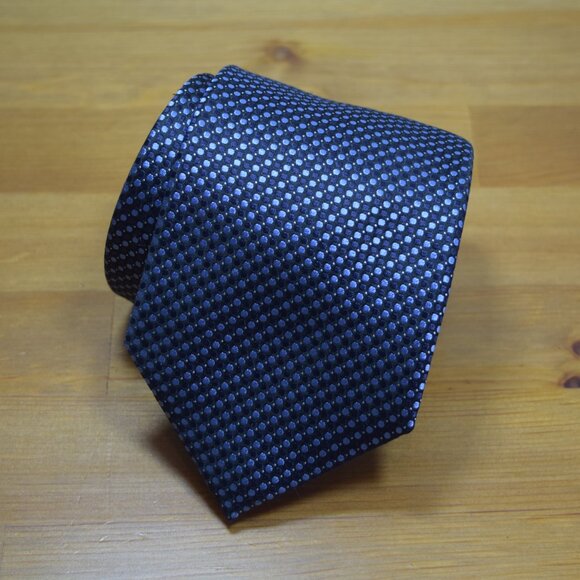 $840 New BRIONI Navy Aqua Blue Geometric Medallion Handmade Italy Silk Neck Tie - Picture 7 of 14